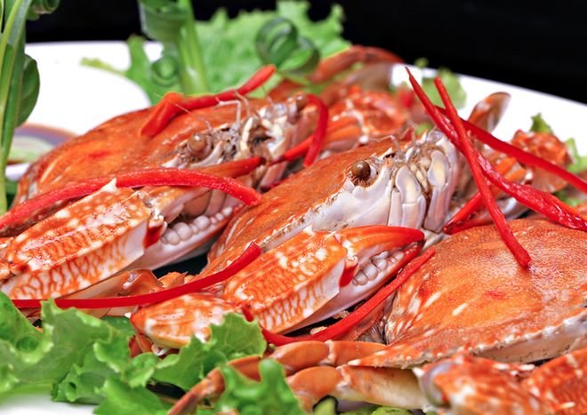 Ghẹ nướng mỡ hành